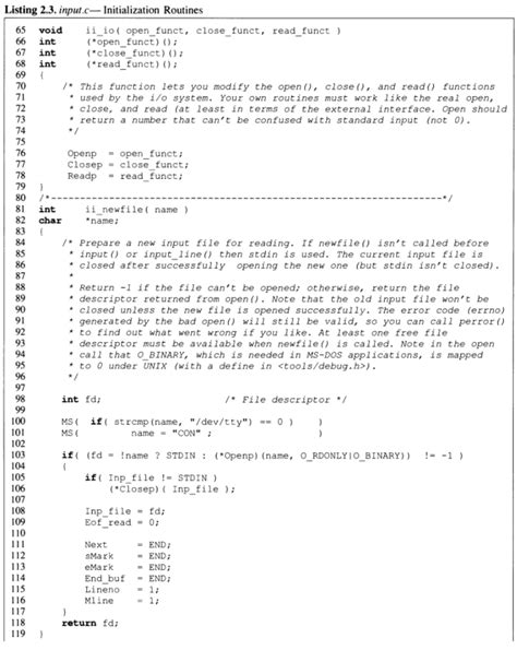 Unable to recognise the syntax for C programming language, as given in ...