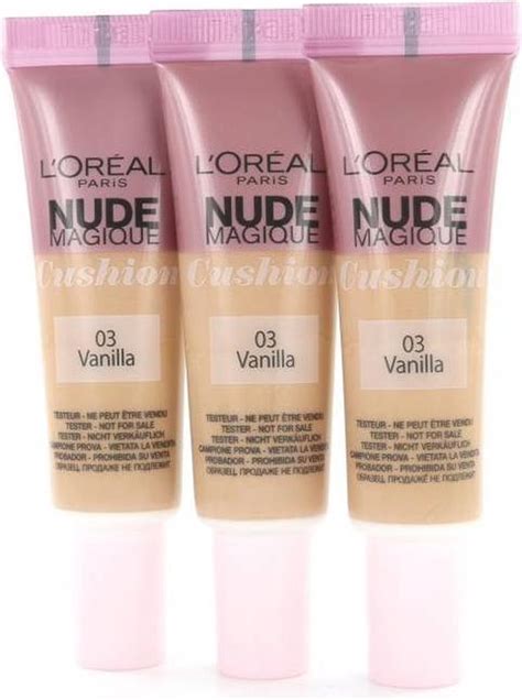 L Or Al Nude Magique Cushion Dewy Glow Foundation Vanilla Testers