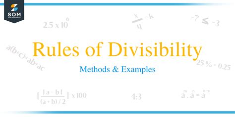 Rules Of Divisibility Methods Examples