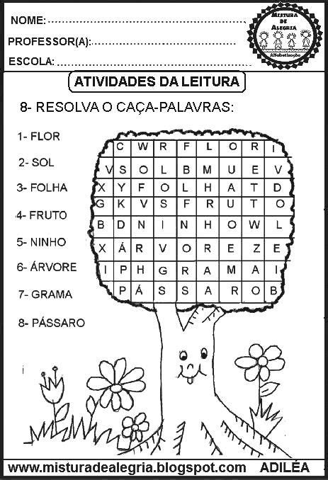 Ca A Palavras Do Meio Ambiente Para Imprimir Mistura De Alegria