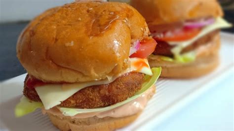 KFC Style Crispy Chicken Patty Burger Homemade Is The Best Cook