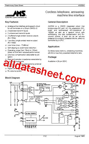 AS2504 Datasheet PDF Ams AG