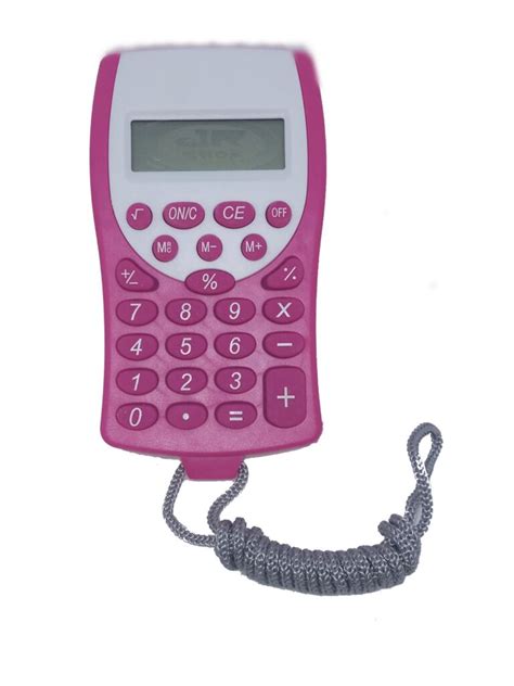 Calculadora Eletr Nica Digital De Bolso D Gitos C Cord O Rosa Mixjam