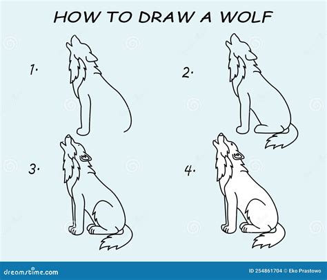 Tape Par Tape Pour Dessiner Un Loup Dessin Tutoriel Un Loup Le On