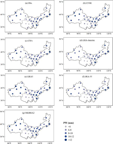 Spatial Distribution Of Multiyear Mean Pw Over The Asrnc From A The