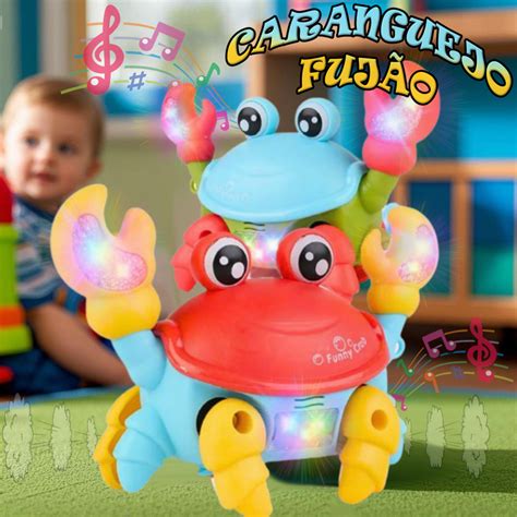 Brinquedo Caranguejo Fujão - Brinquedo Caranguejo Fujão Musical Som Luz E Movimento Infantil Para ...