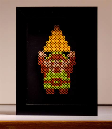 Classic Legend Of Zelda Link Triforce Perler Bead 5” X 7” Shadow