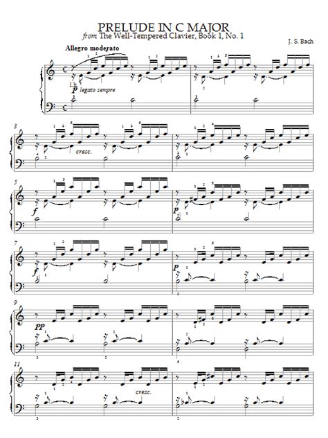 Prelude And Fugue No In C Major From The Well Tempered Clavier Book