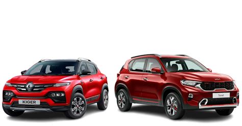 Renault Kiger Vs Kia Sonet Comparing Variants Under Rs 10 Lakh For The