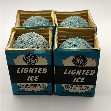 Ge Lighted Ice Holiday Vintage Ge Lighted Ice Christmas Bulbs