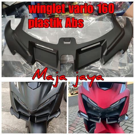 Jual Cover Winglet Vario 160 Winglet Depan Vario 160 Hitam Carbon