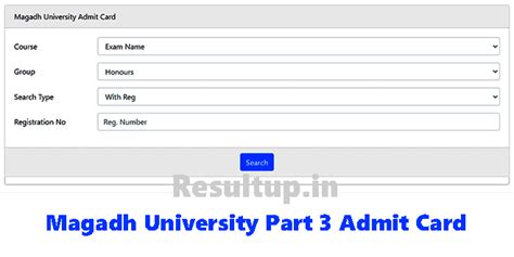 Magadh University Part 3 Admit Card 2023 जर Download Link