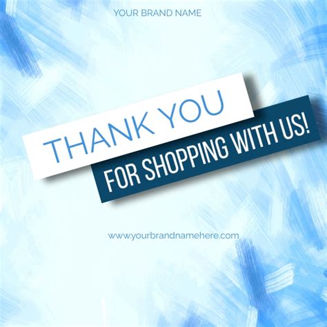 Thank You For Shopping With Us Template Postermywall