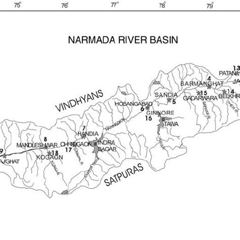 Narmada River Map Image - Fuegoder Revolucion