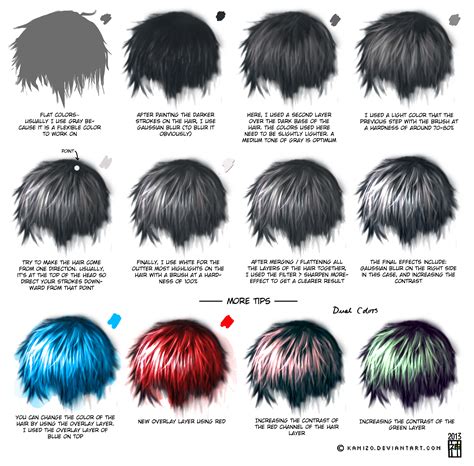 Semi Realism Hair Tutorial Drawing Hair Tutorial How To Draw Hair