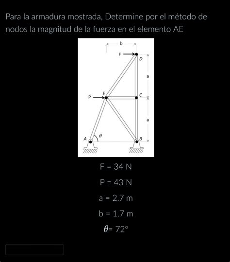 Solved Para La Armadura Mostrada Determine Por El Método De