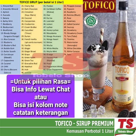 Jual TOFICO SIRUP TOFICO TOFICO SYRUP SIRUP PREMIUM SIRUP VIRAL