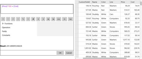 Column Calculation In FlexGrid ComponentOne Expression Editor For UWP