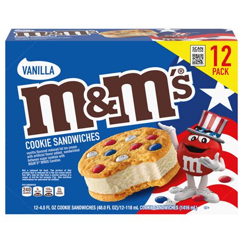 Save On M M S Ice Cream Cookie Sandwiches Vanilla 12 Ct Order Online