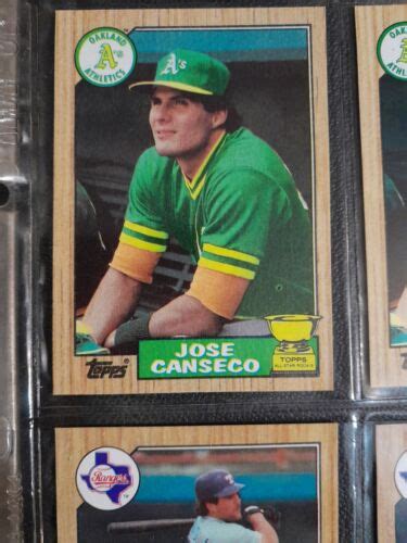 1987 Topps Jose Canseco Oakland Athletics 620 Baseball Card Error