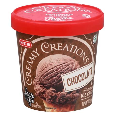 H E B Select Ingredients Creamy Creations Chocolate Ice Cream Shop