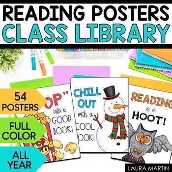 Reading Posters - Classroom Library Posters - Back to School - Reading ...