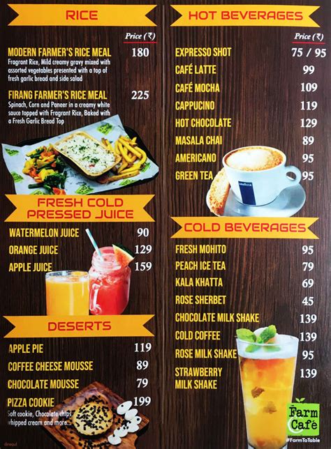 Menu Of Farm Cafe Mulund West Mumbai Dineout