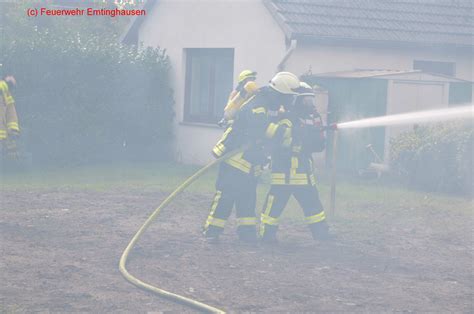 Großbrand Werkstatt in Emtinghausen brennt nieder Freiwillige