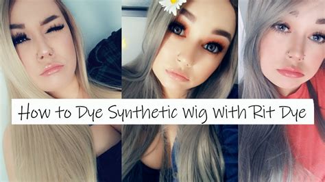 How To Dye A Synthetic Wig Rit Dye Method Youtube