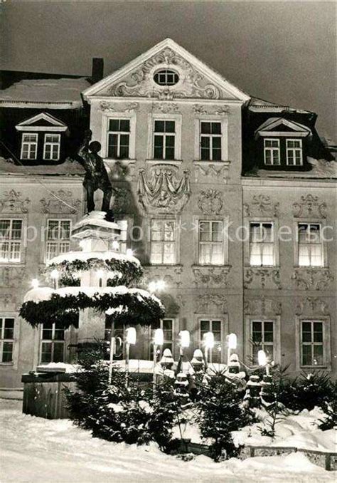 Ak Ansichtskarte Schneeberg Erzgebirge Bergmannsbrunnen Zur