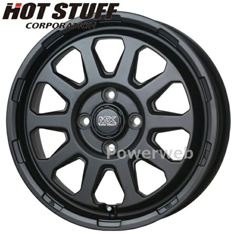 楽天市場MAD CROSS RANGER 14インチ 5 0J PCD 100 穴数 4 inset 35 マットブラック マッド クロス レンジャー HOT STUFF ホットスタッフ