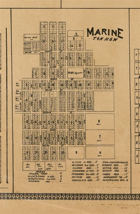 Marine Village Illinois 1892 Old Town Map Custom Print Madison Co