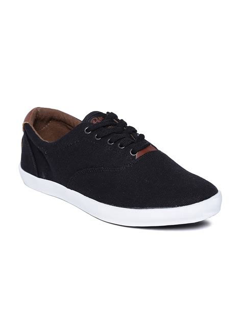 Buy Roadster Men Black Canvas Sneakers Casual Shoes For Men 856896 Myntra