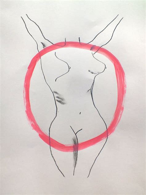 The Naked Circle A Original Drawing Etsy