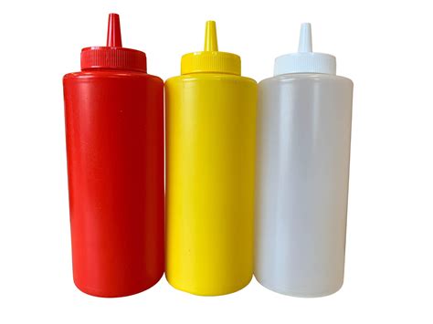 Ketchup Mustard And Clear Bpa Free Food Prep Set Of 3