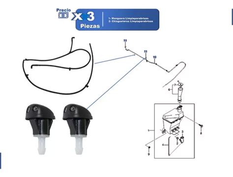 Manguera Y Chisgueteros Limpiaparabrisas Aveo Cuotas Sin Inter S