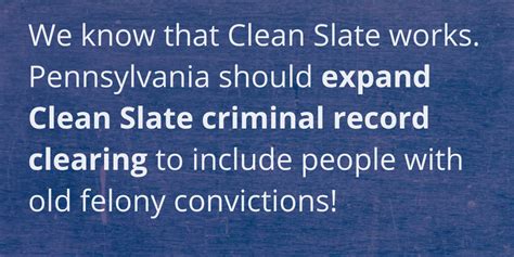 Pennsylvania Needs Clean Slate Expansion Community Legal Services