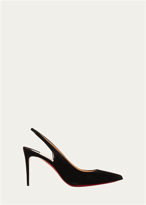 Christian Louboutin Kate Suede Red Sole Slingback Pumps Bergdorf Goodman