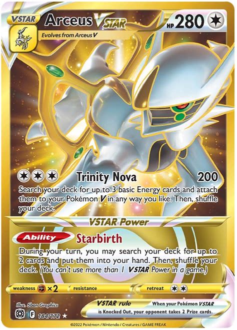 Arceus Vstar Brilliant Stars Pokemon Card