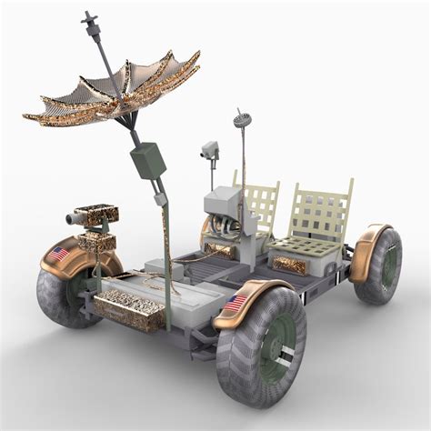 apollo lunar rover vehicle 3d model