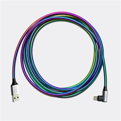 RightAngle™ USB-C Charging Cord (Gunmetal) - Cords of Steel - Touch of