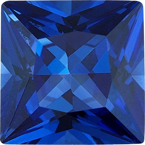 Asscher Lab Created Blue Sapphire Do Amore