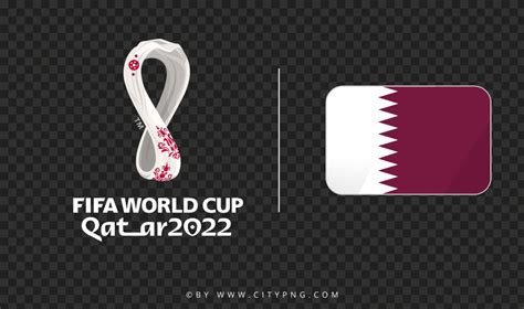 Qatar Flag With Fifa 2022 World Cup Logo Png Image Citypng