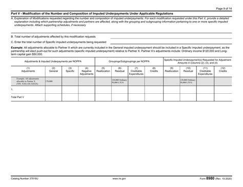 Irs Form 8980 Download Fillable Pdf Or Fill Online Partnership Request