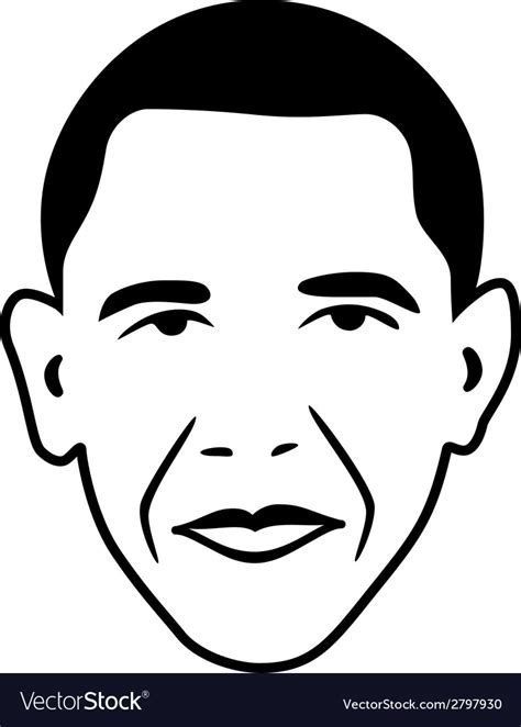 Barack obama - president of usa Royalty Free Vector Image