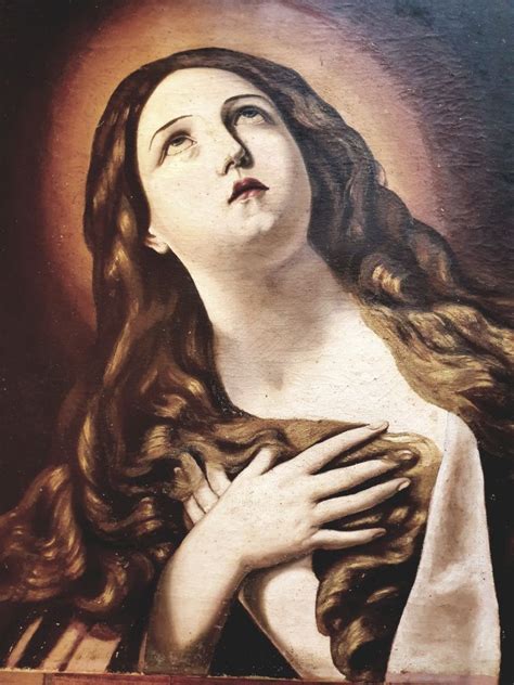 Antiga pintura religiosa Nossa Senhora das Dores em óleo sobre tel