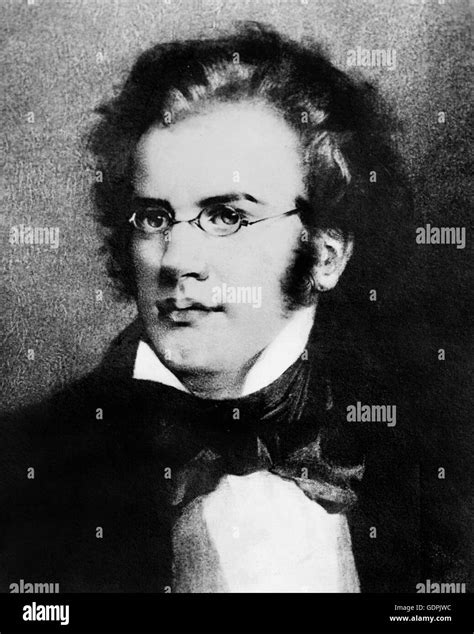 Franz Schubert Portrait Of The Austrian Composer Franz Peter Schubert