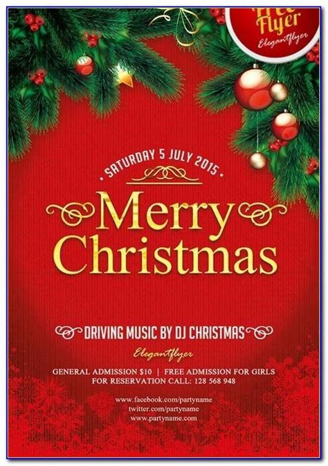 Free Printable Christmas Flyers Templates Prosecution2012