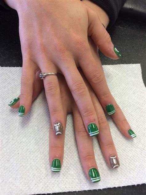 30 NFL Nail Art Designs For Superbowl Football Nail Designs Football