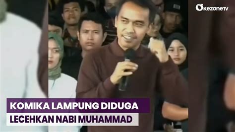 Komika Asal Lampung Diduga Lecehkan Nabi Muhammad Saat Kampanye Capres